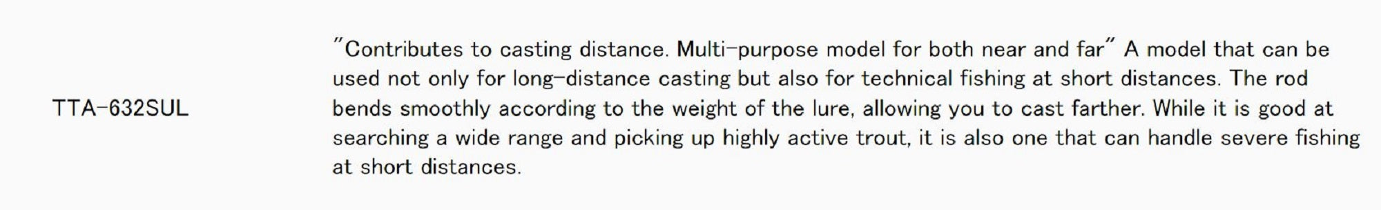 Major Craft Troutino Series Spinning Rod TTA 632 SUL (8329)