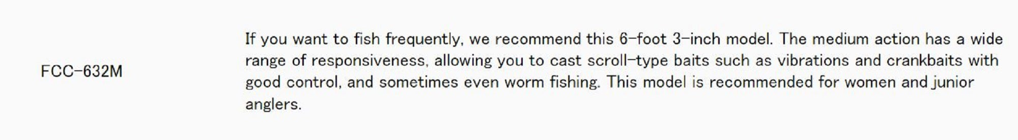 Major Craft First Cast Series Baitcast Rod FCC-632M (8572)