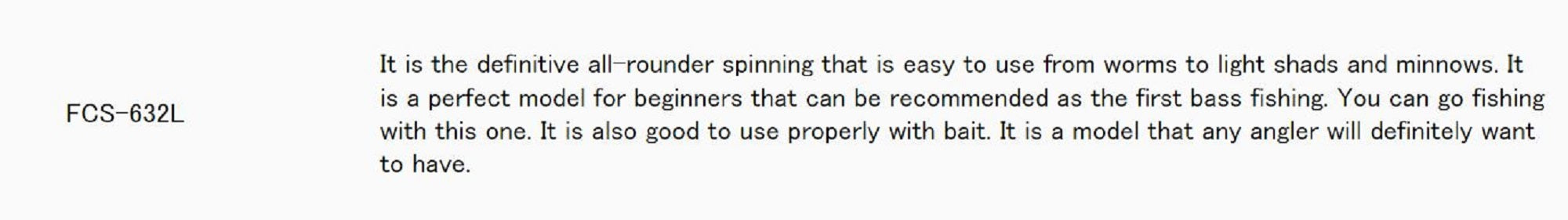 Major Craft First Cast Series Spinning Rod FCS-632L (8633)