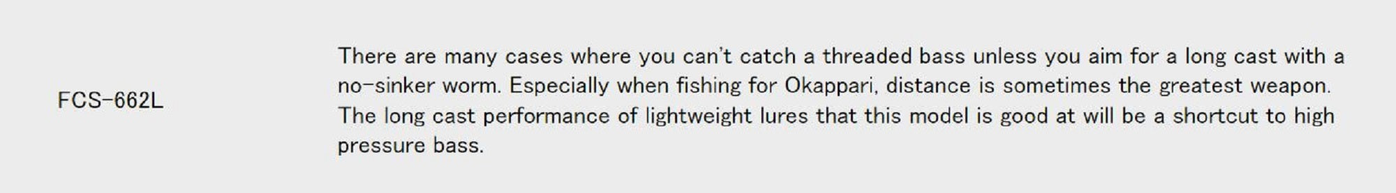 Major Craft First Cast Series Spinning Rod FCS-662L (8640)