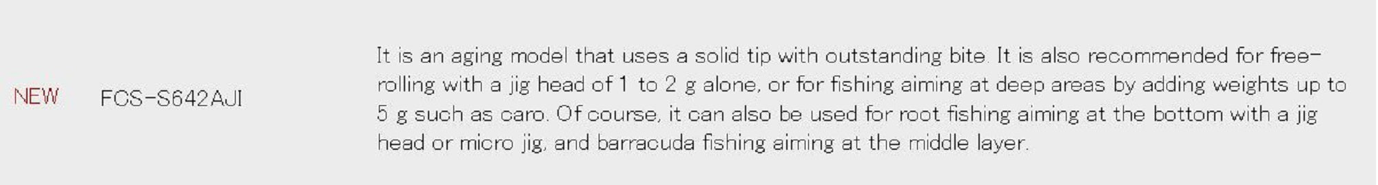 Major Craft First Cast Series Spinning Rod FCS S642 AJI (8862)