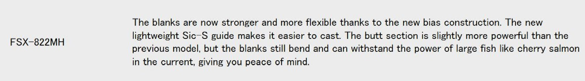 Major Craft Fine Tail Series Spinning Rod FSX 822MH (1800)