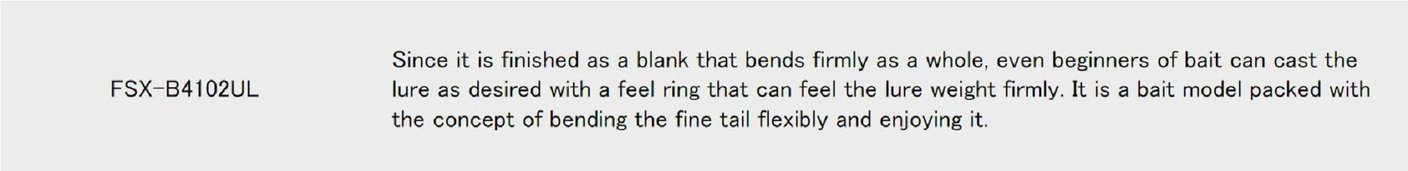 Major Craft Fine Tail Series Baitcast Rod FSX B4102 UL (1848)