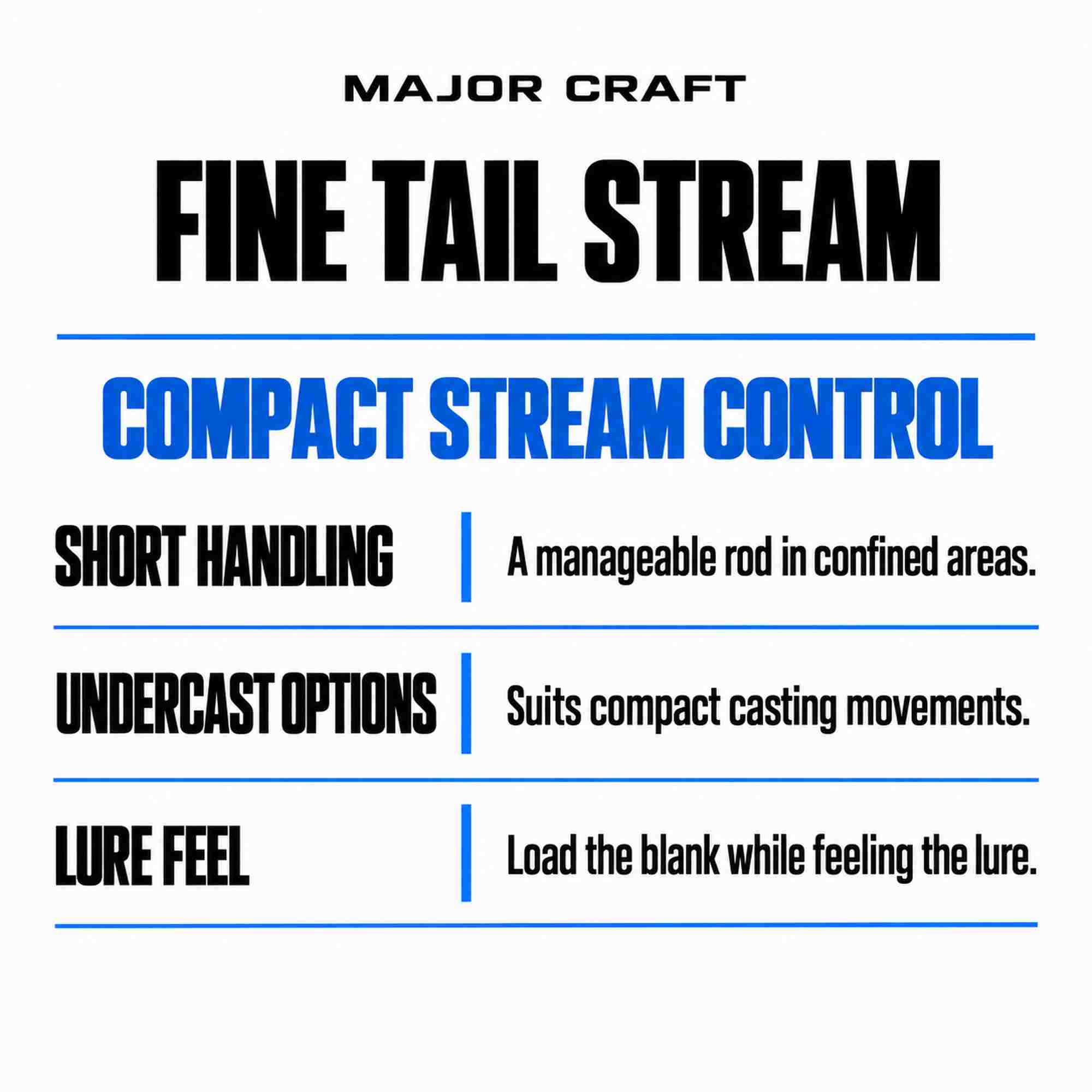 Major Craft Fine Tail Series Baitcast Rod FSX-B452L (1862)