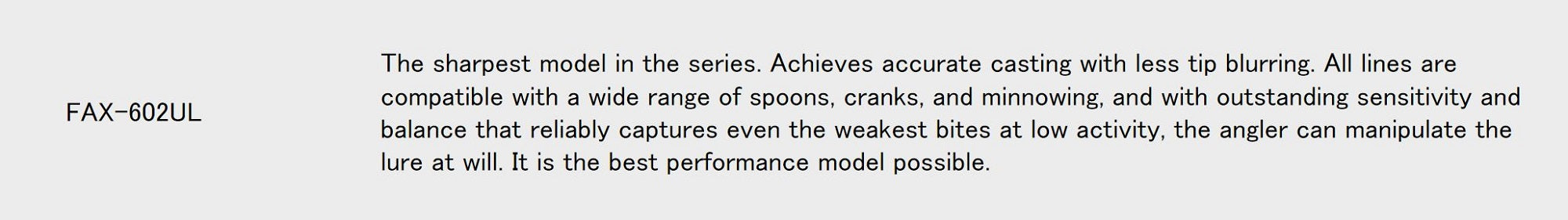 Major Craft Fine Tail Series Spinning Rod FAX 602 UL (1930)