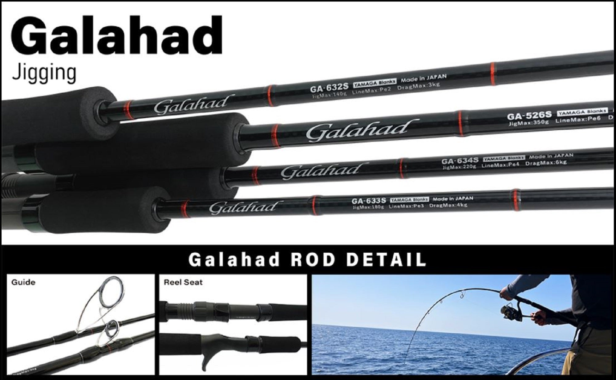 Yamaga Rod Spinning Jigging Model Galahad Basic GA-633S (7317)