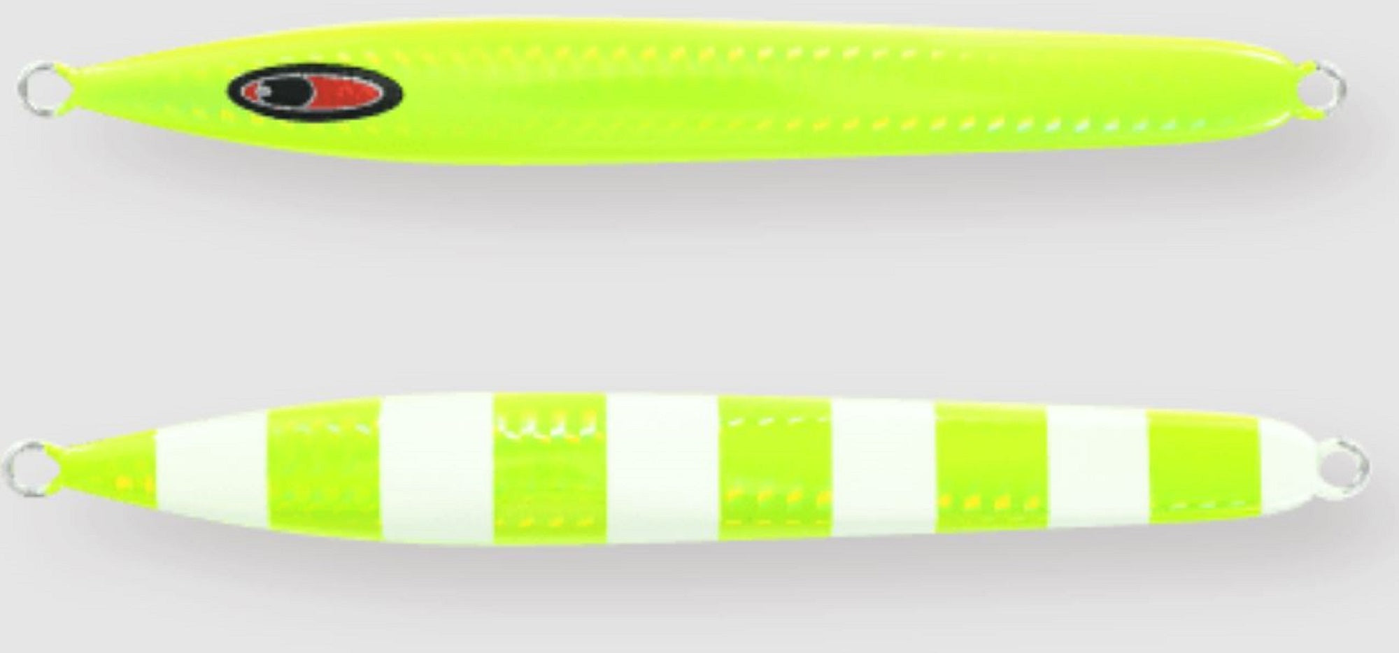 Seafloor Control Metal Jig Arc 120 grams Chart Yellow Zebra Glow GR (0975)