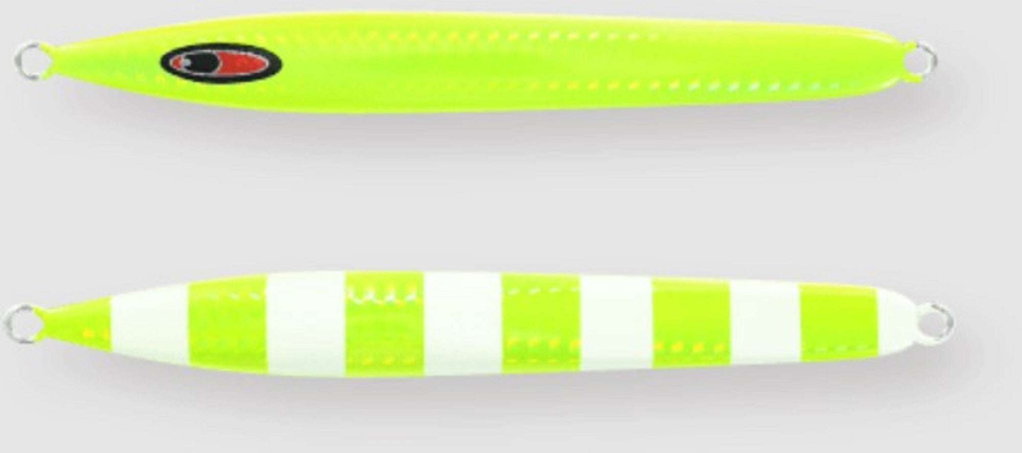 Seafloor Control Metal Jig Arc 200 grams Chart Yellow Zebra Glow GR (1965)