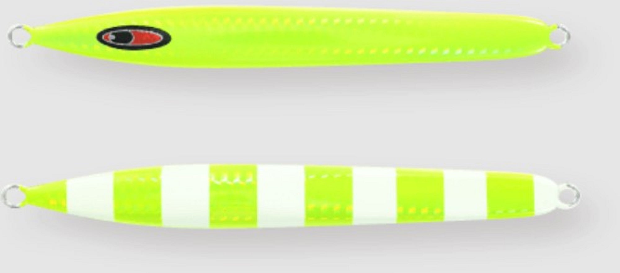 Seafloor Control Metal Jig Arc 320 grams Chart Yellow Zebra Glow GR (2993)