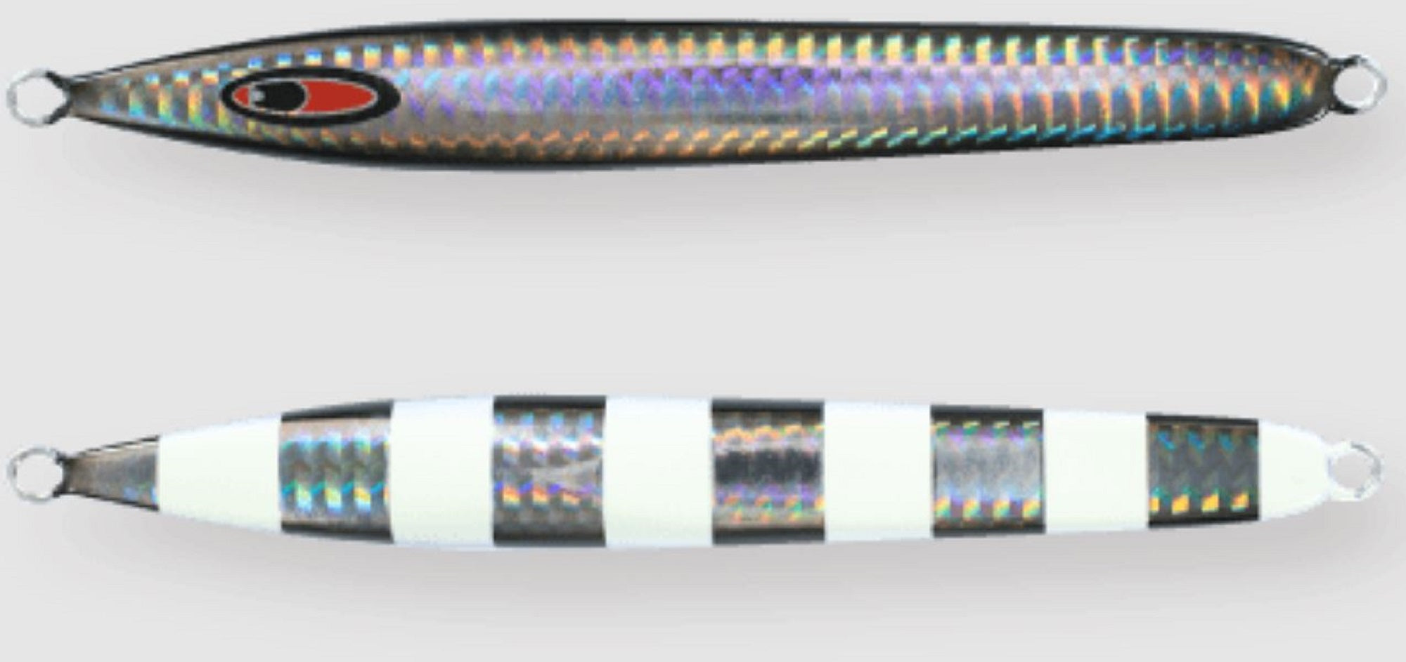 Seafloor Control Metal Jig Arc 120 grams Silver Black Zebra Glow GR (4966)