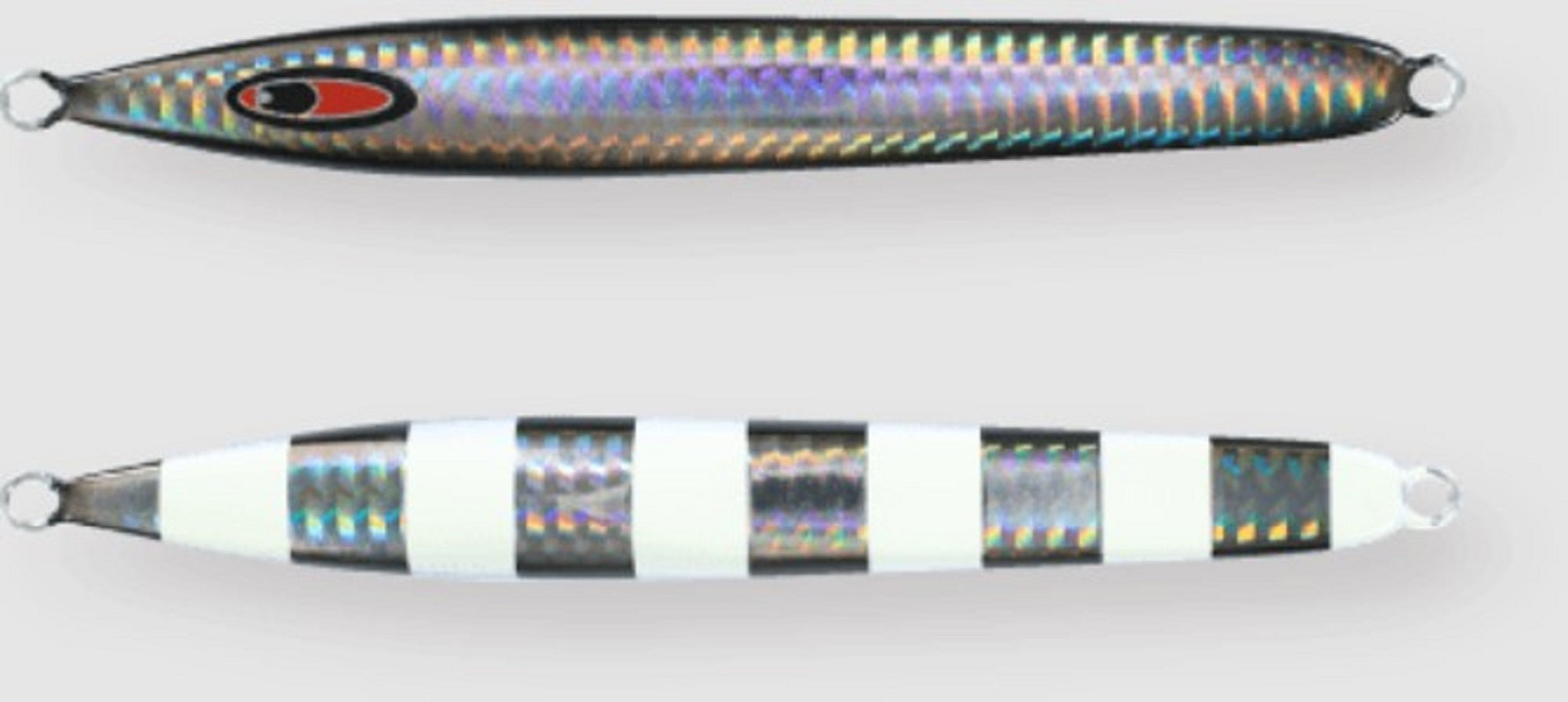 Seafloor Control Metal Jig Arc 140 grams Silver Black Zebra Glow GR (4973)