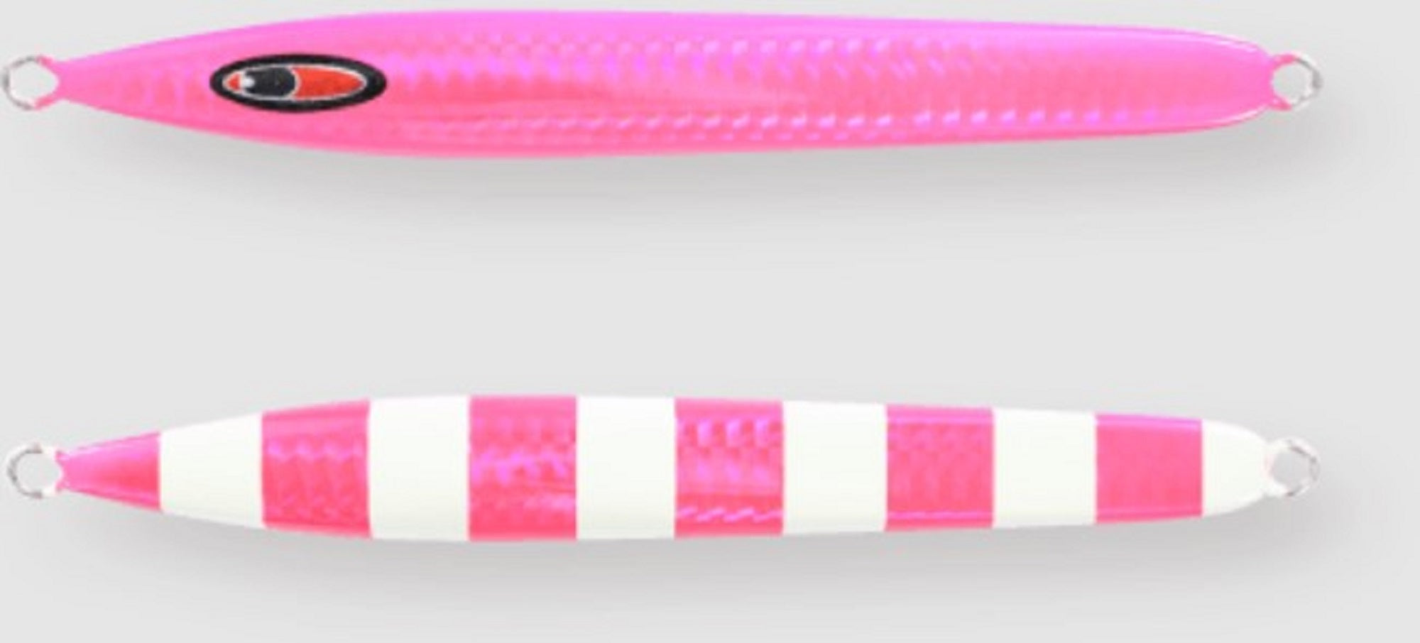 Seafloor Control Metal Jig Arc 200 grams Chart Pink Zebra Glow GR (0936)