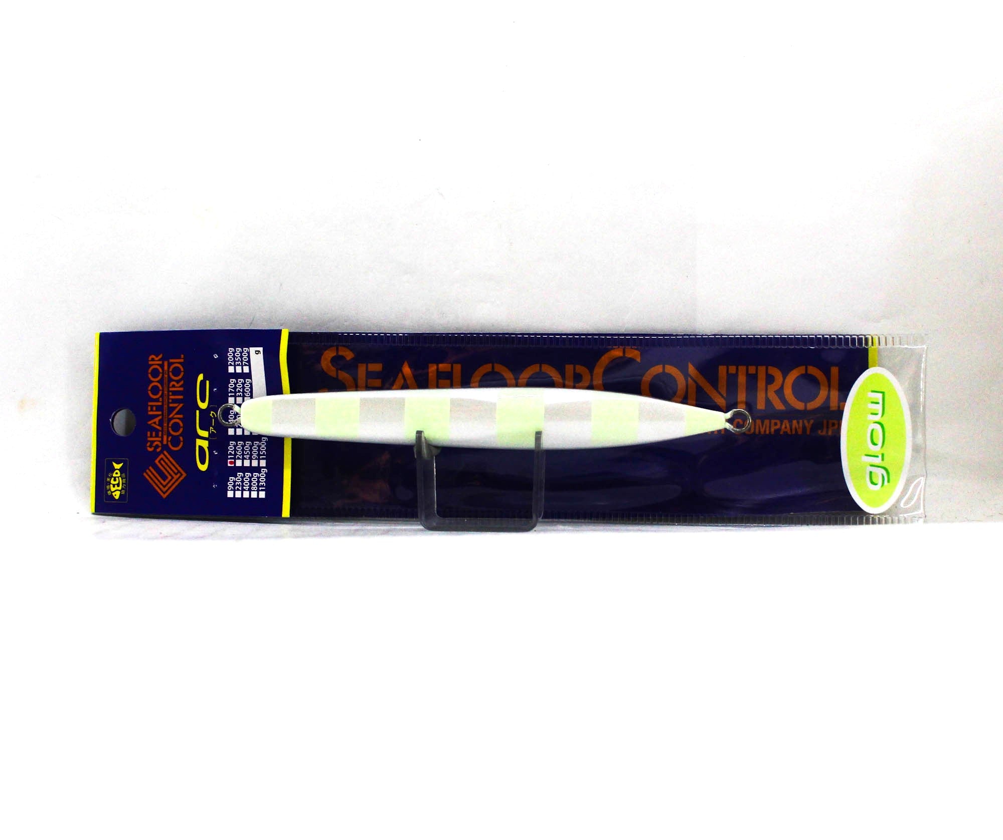 Seafloor Control Metal Jig Arc 120 grams Pearl Zebra Glow GR (6358)