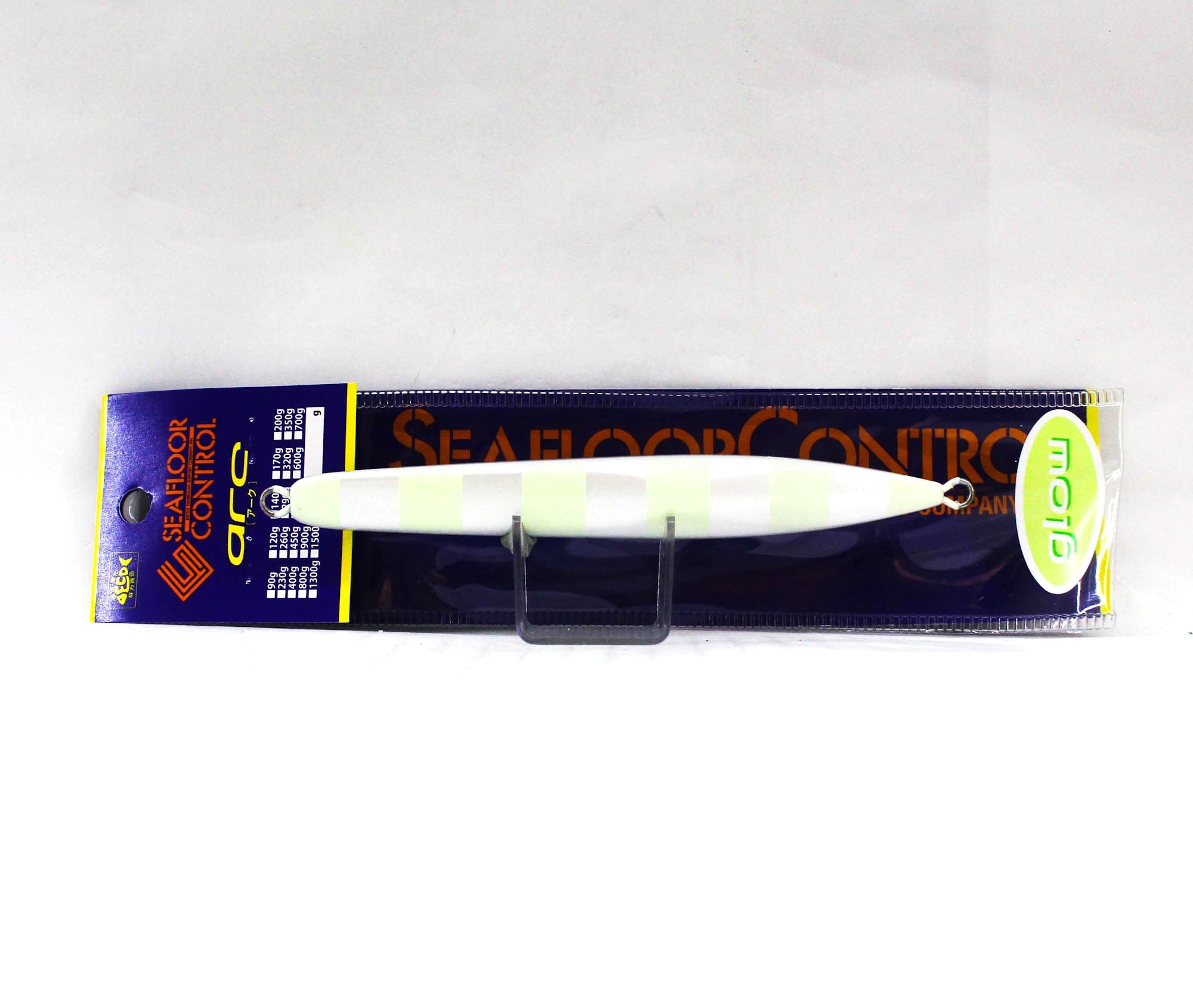 Seafloor Control Metal Jig Arc 140 grams Pearl Zebra Glow GR (6365)