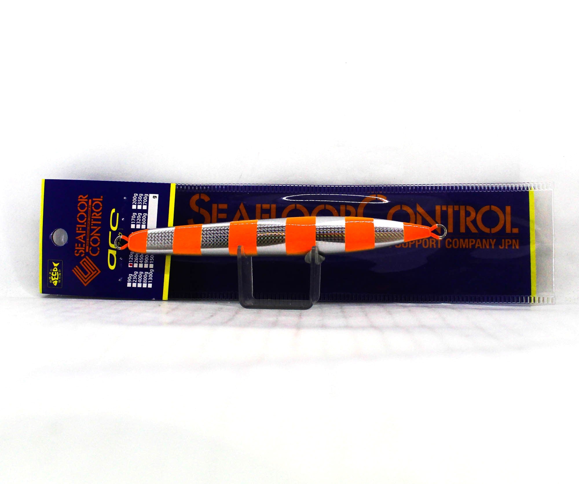 Seafloor Control Metal Jig Arc 120 grams Zebra Orange GR (7492)