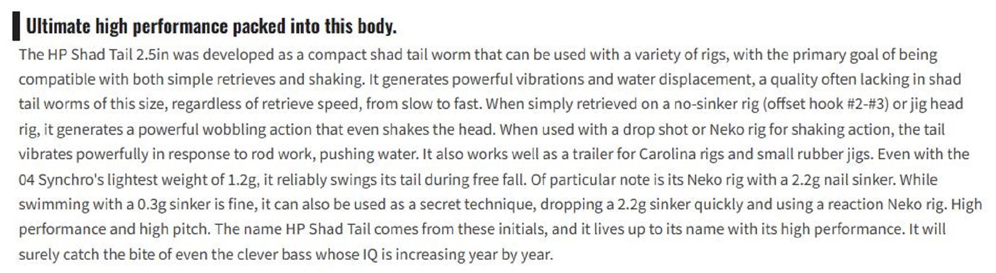 Sale OSP Soft Lure HP Shad Tail 2.5 Inches TW-102 (1758)