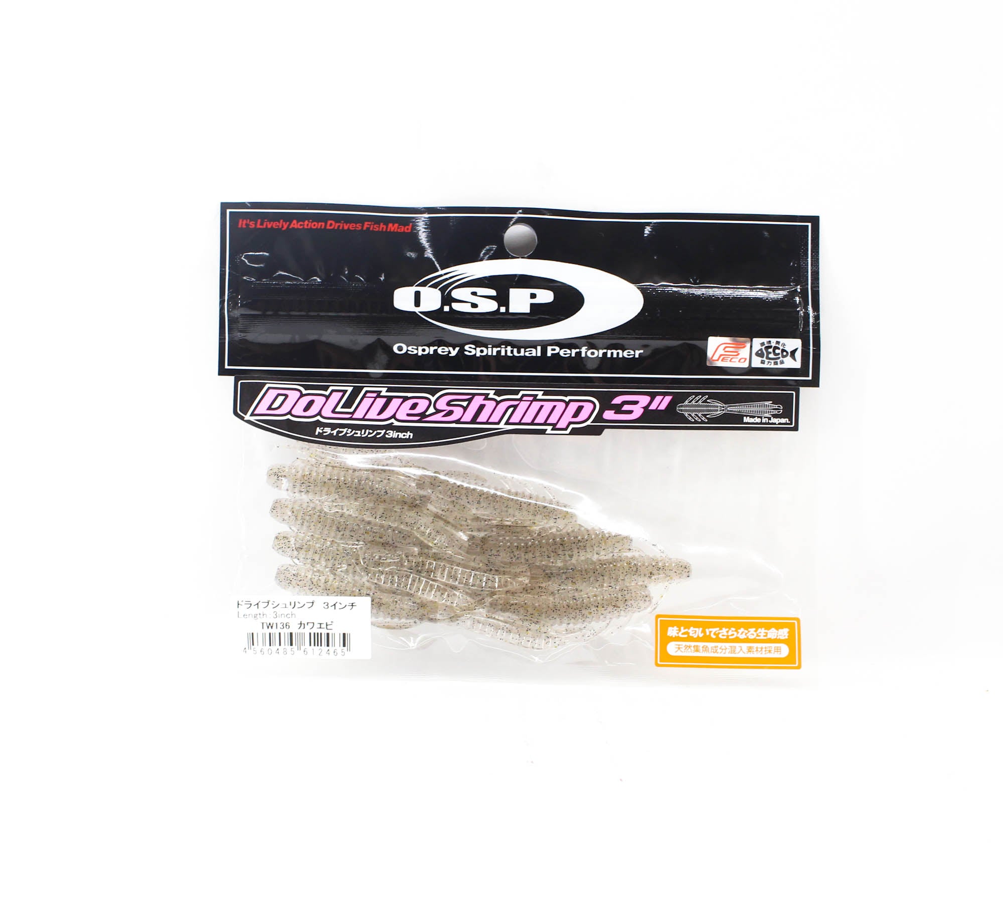 OSP Soft Lure Dolive Shrimp 3 Inches TW-136 (2465)