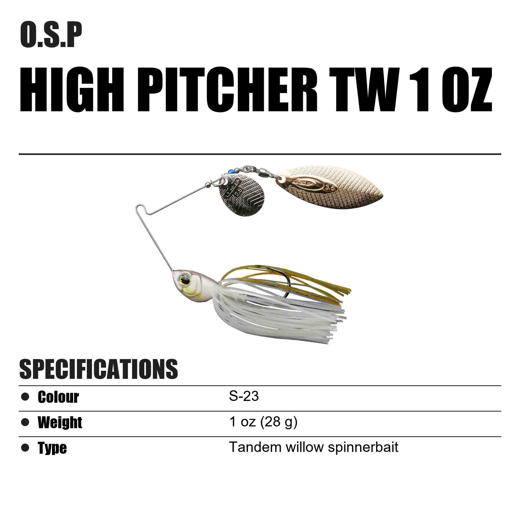 OSP Spinner Bait High Pitcher TW 1 Oz S-23 (8863)