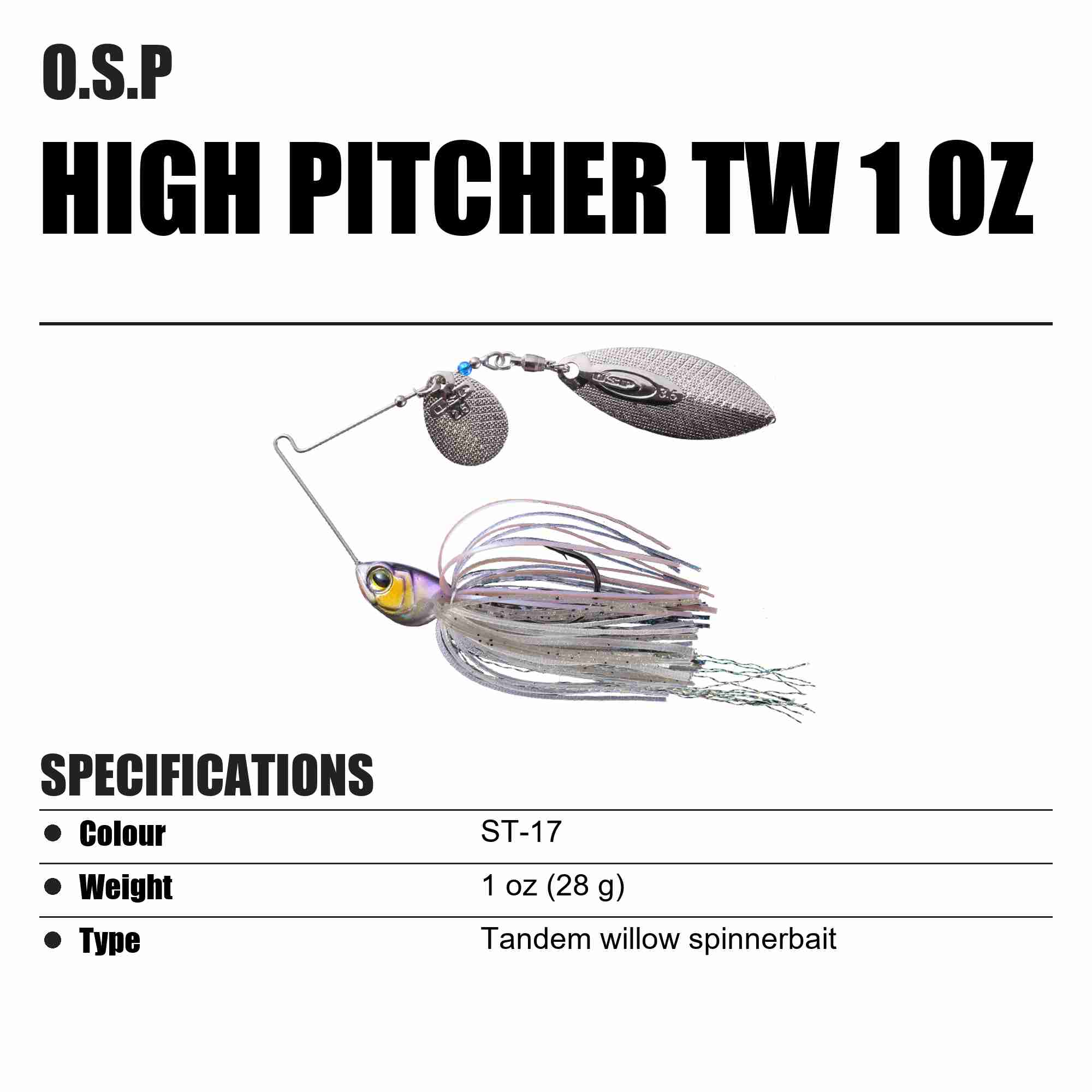 OSP Spinner Bait High Pitcher TW 1 Oz ST-17 (8870)
