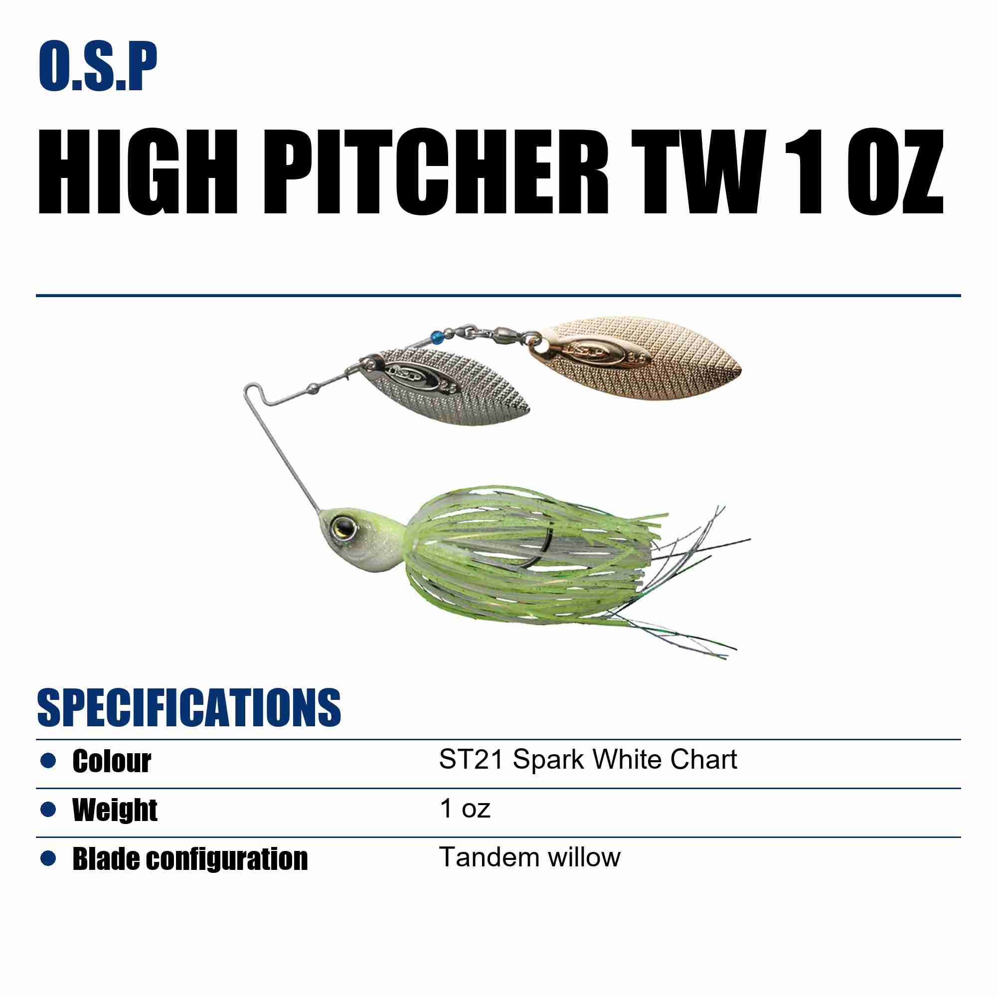 OSP Spinner Bait High Pitcher TW 1 Oz ST-21 (8887)