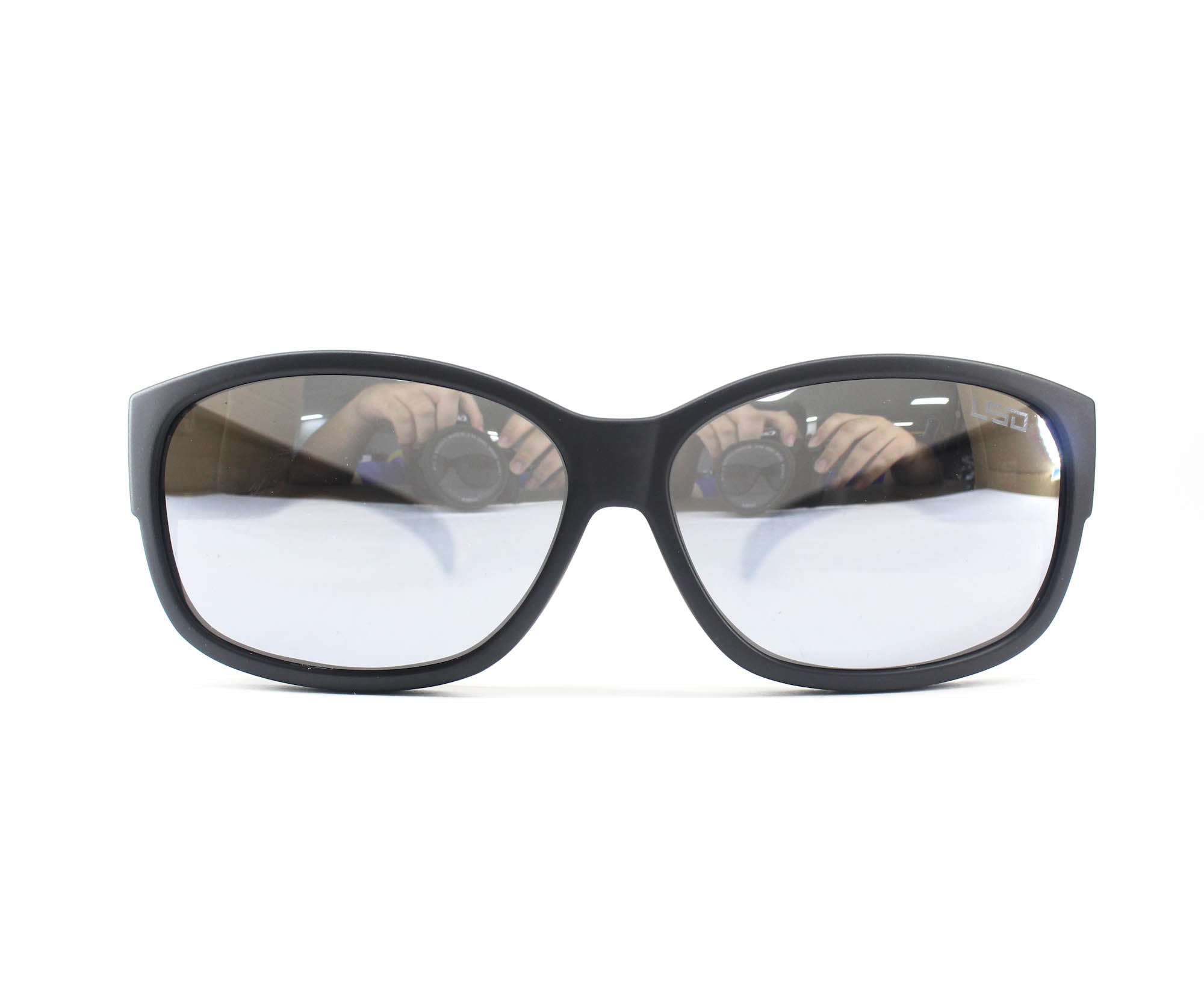 LSD Sunglasses Overglasses Type 2 Matte Black/Light Gray Flash Mirror (4884)