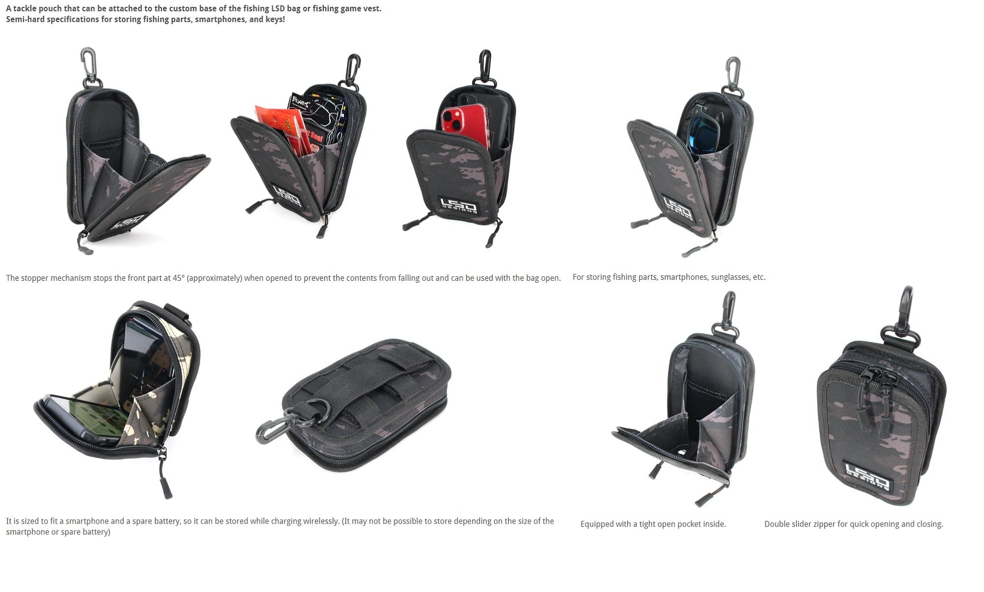 LSD Tackle Pouch Size S 10 x 17 x 5 cm S Camo (6604)