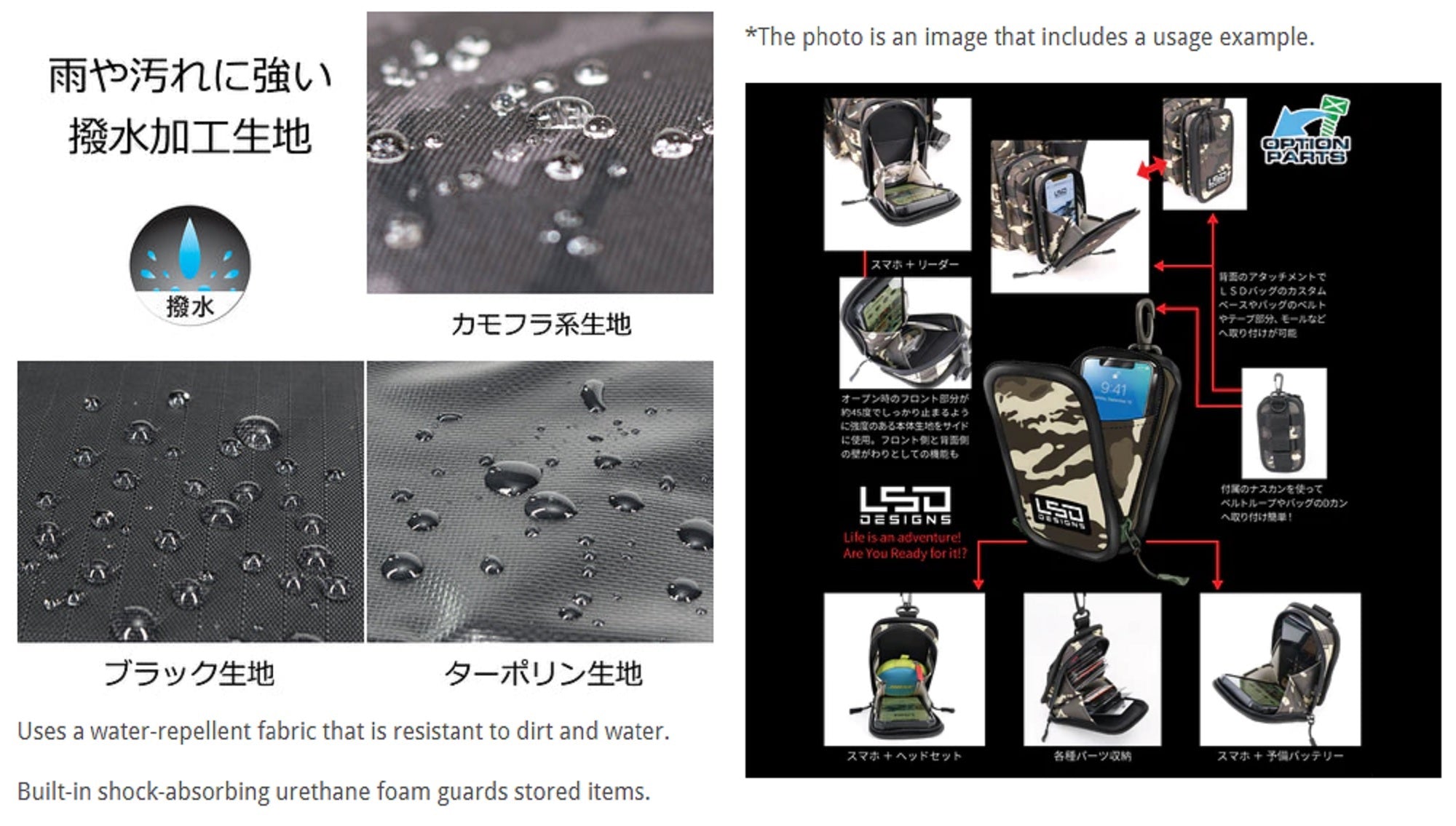 LSD Tackle Pouch Size S 10 x 17 x 5 cm S Camo (6604)