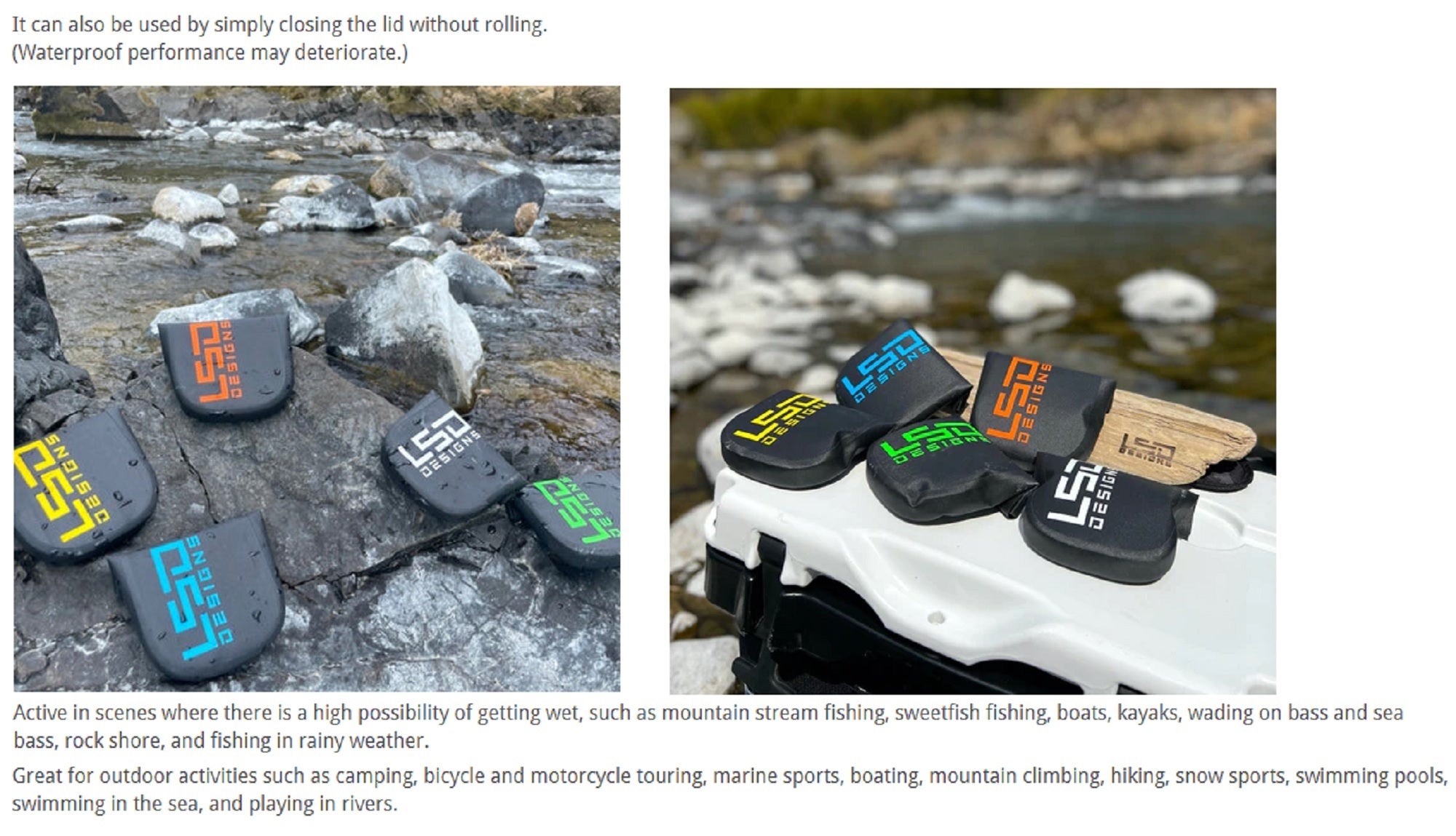 LSD Magnet Pouch Water Proof Size 12 x 10 x 2 cm Black White Logo (8479)