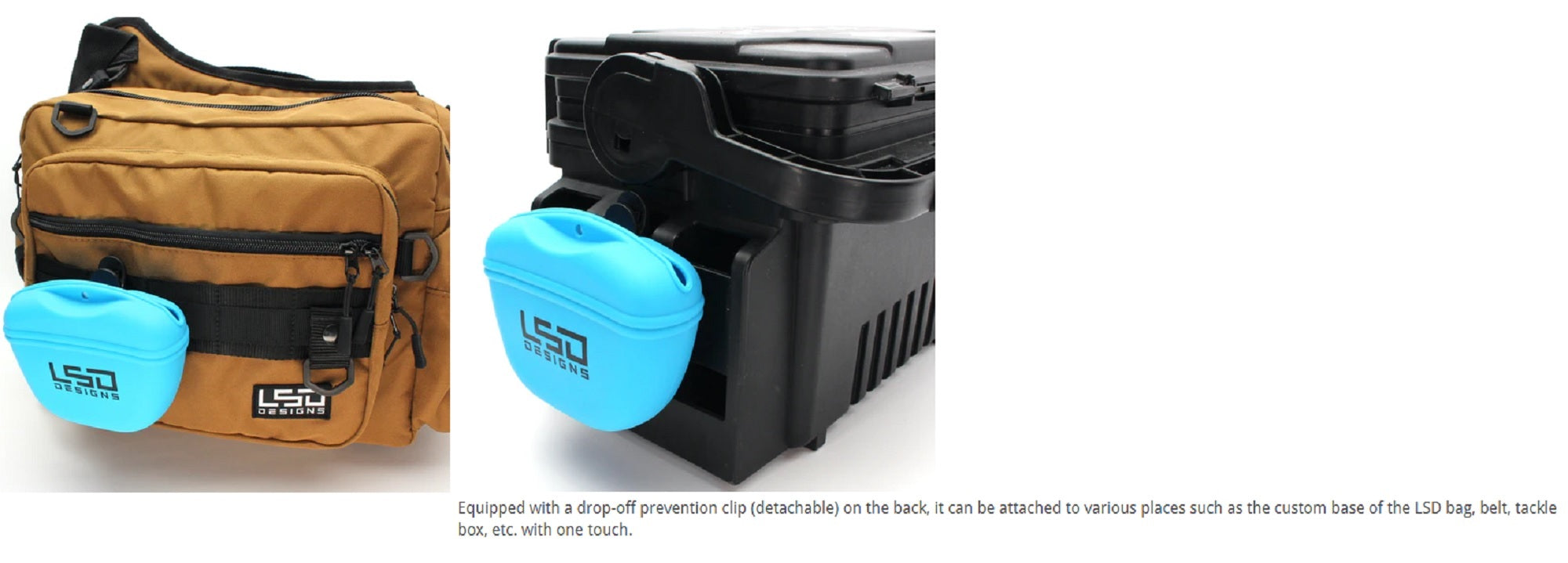 LSD Kuzu Pouch Silicon Clip on 11.5 x 13.5 cm Sky Blue (9339)