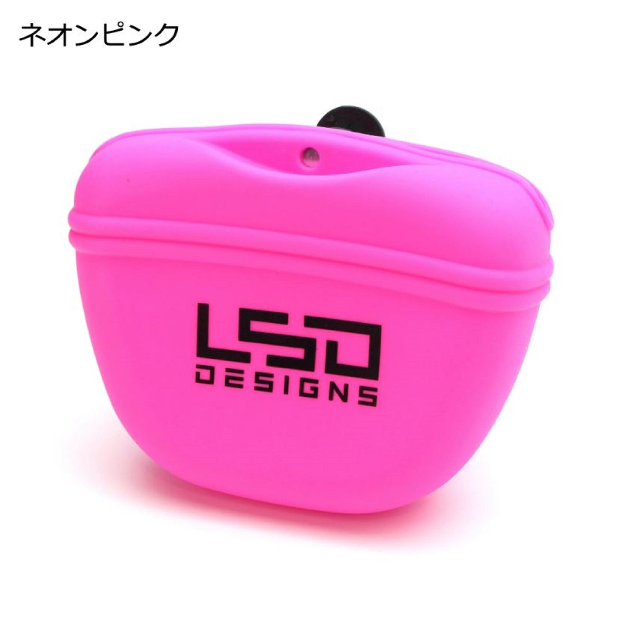 LSD Kuzu Pouch Silicon Clip on 11.5 x 13.5 cm Neon Pink (9360)