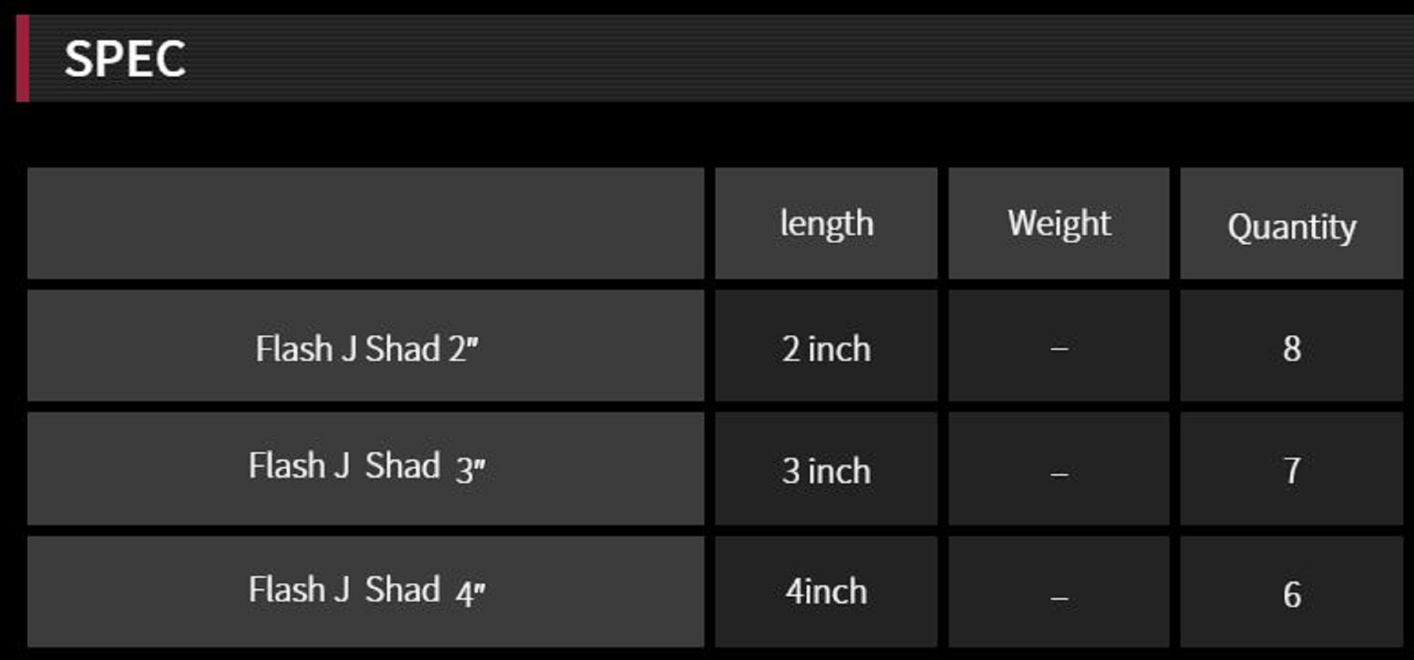 Fish Arrow Soft Lure Flash J Shad 2 Inch 8 Piece per pack #04 (1680)