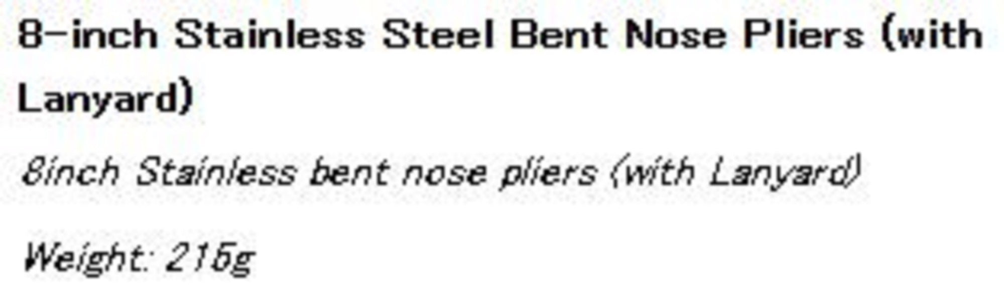 Kahara Split Ring Pliers Bent Nose Stainless 8 Inch with Lanyard (0508)