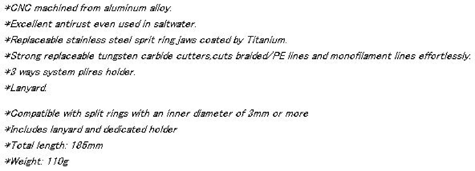 Kahara Pliers Aluminium Slim Type 120 grams 6.5 Inch DG Silver (1147)