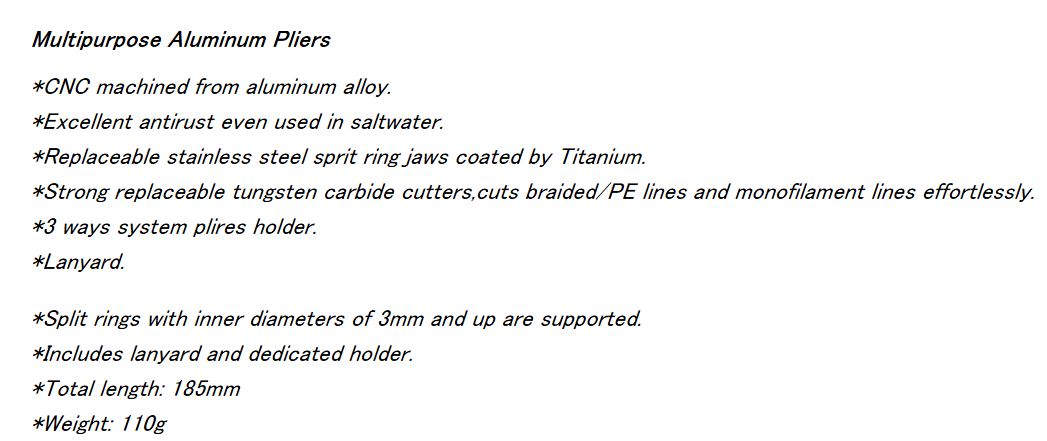 Kahara Pliers Aluminium Slim Type 120 Grams 6.5 Inch Pink (1154)