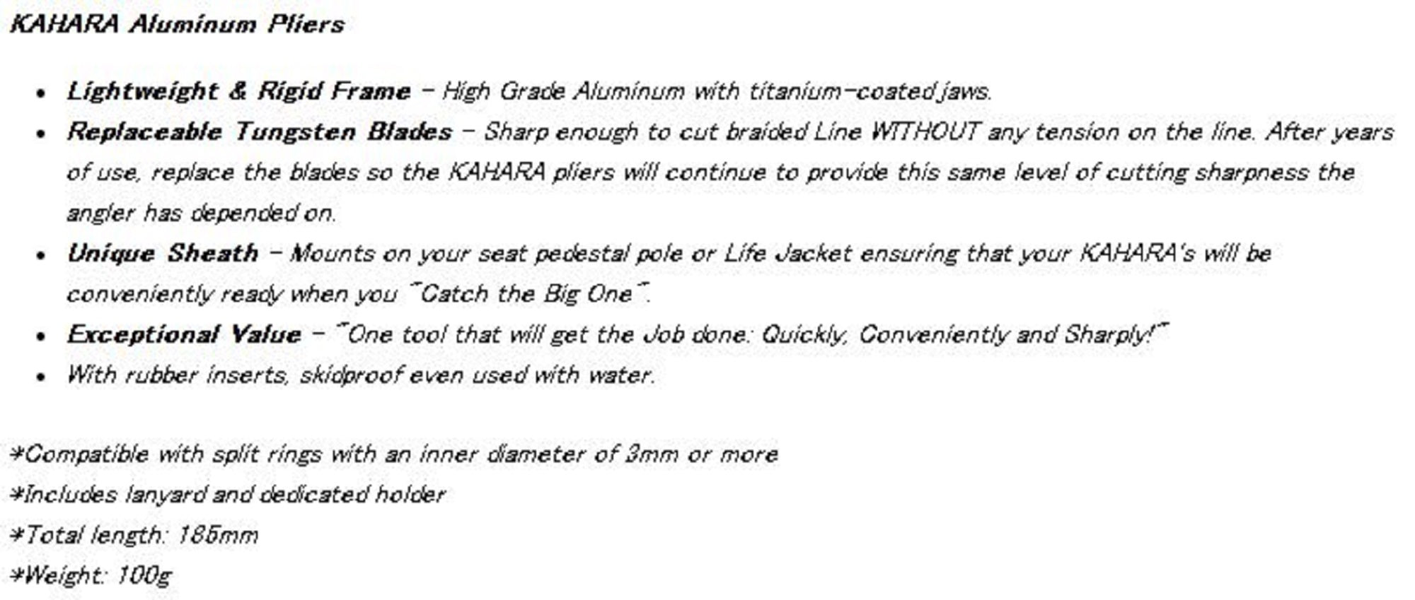 Kahara Pliers Aluminium Slim Type 150 grams 6.5 Inch Pink Silver (2656)