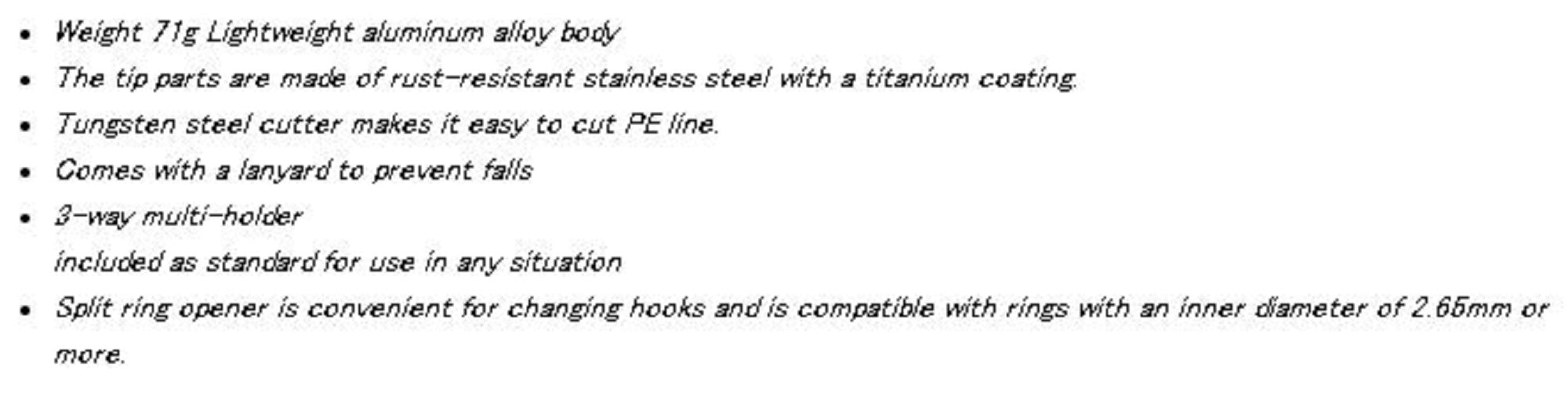 Kahara Pliers Aluminium Slim Type 71 grams 6.5 Inch Black Silver (3769)