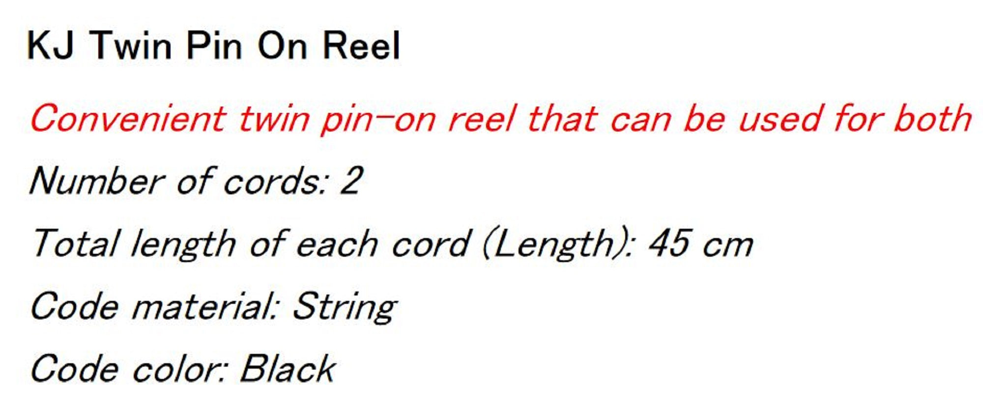 Kahara Pin On Reel Double Clips 45 cm Smoky (8269)