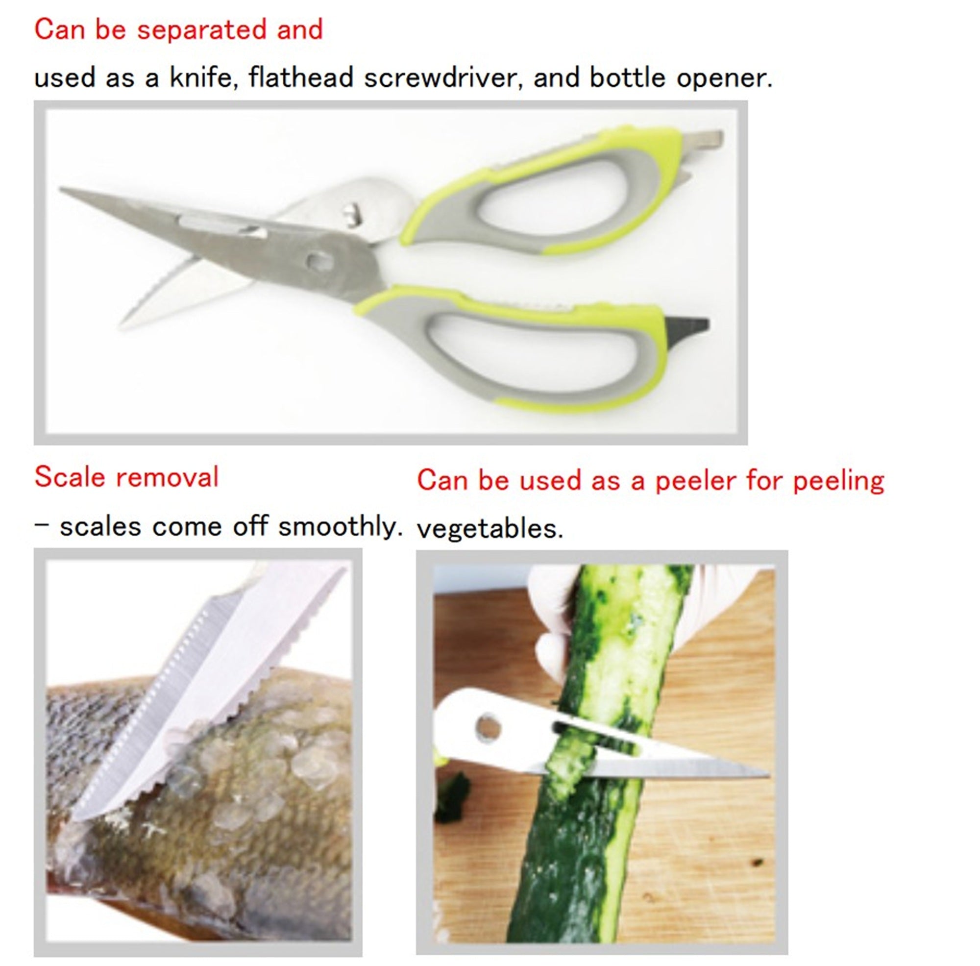 Kahara KJ Multi Scissors Stainless Steel 120mm 47 grams Green (9846)