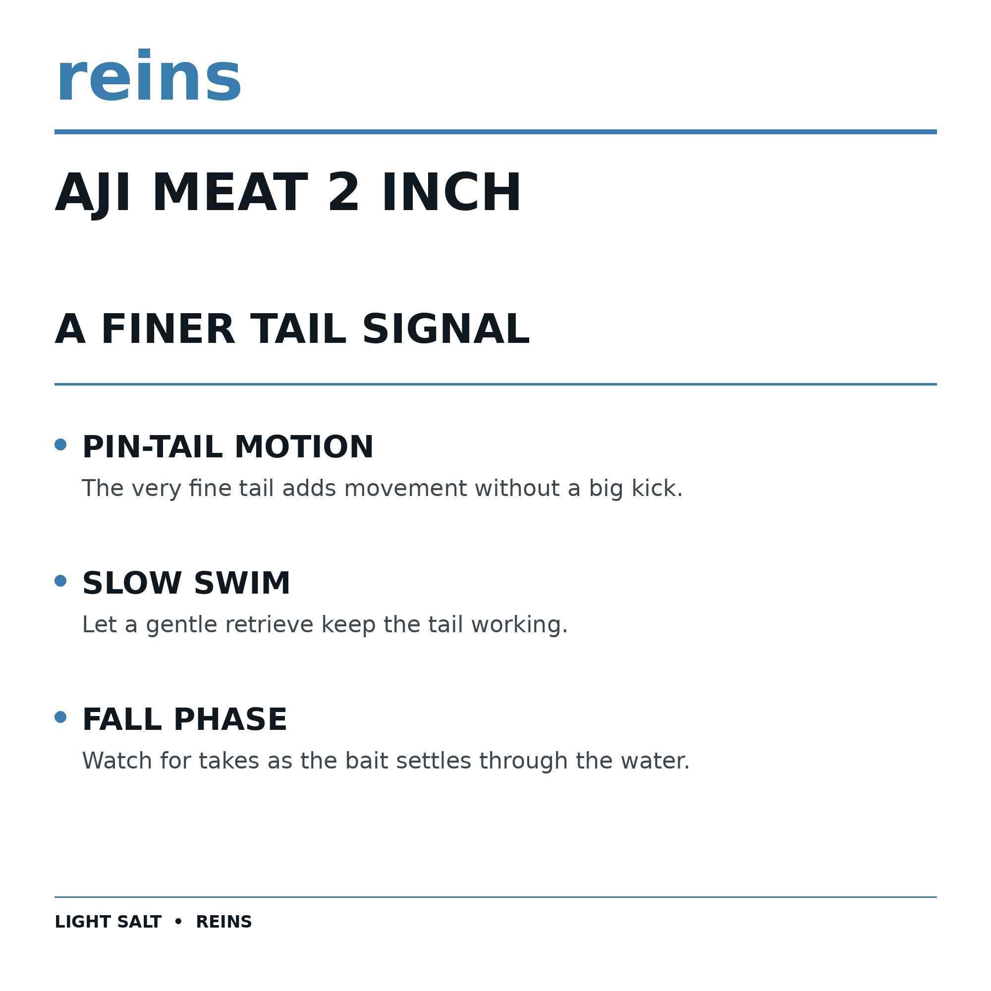 Reins Soft Plastic Aji Meat 2 Inch 15 Pieces 122 (0295)