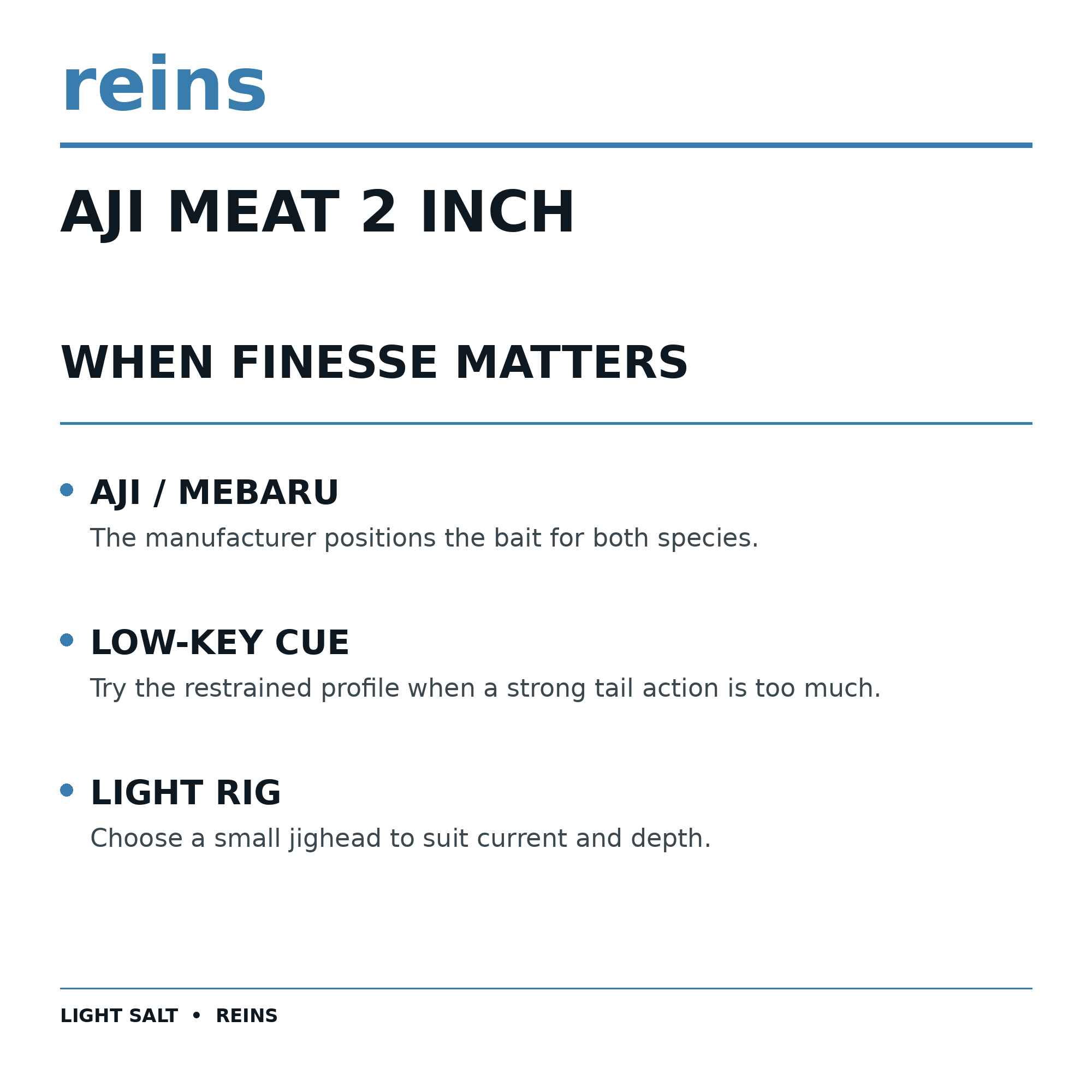 Reins Soft Plastic Aji Meat 2 Inch 15 Pieces 204 (1087)