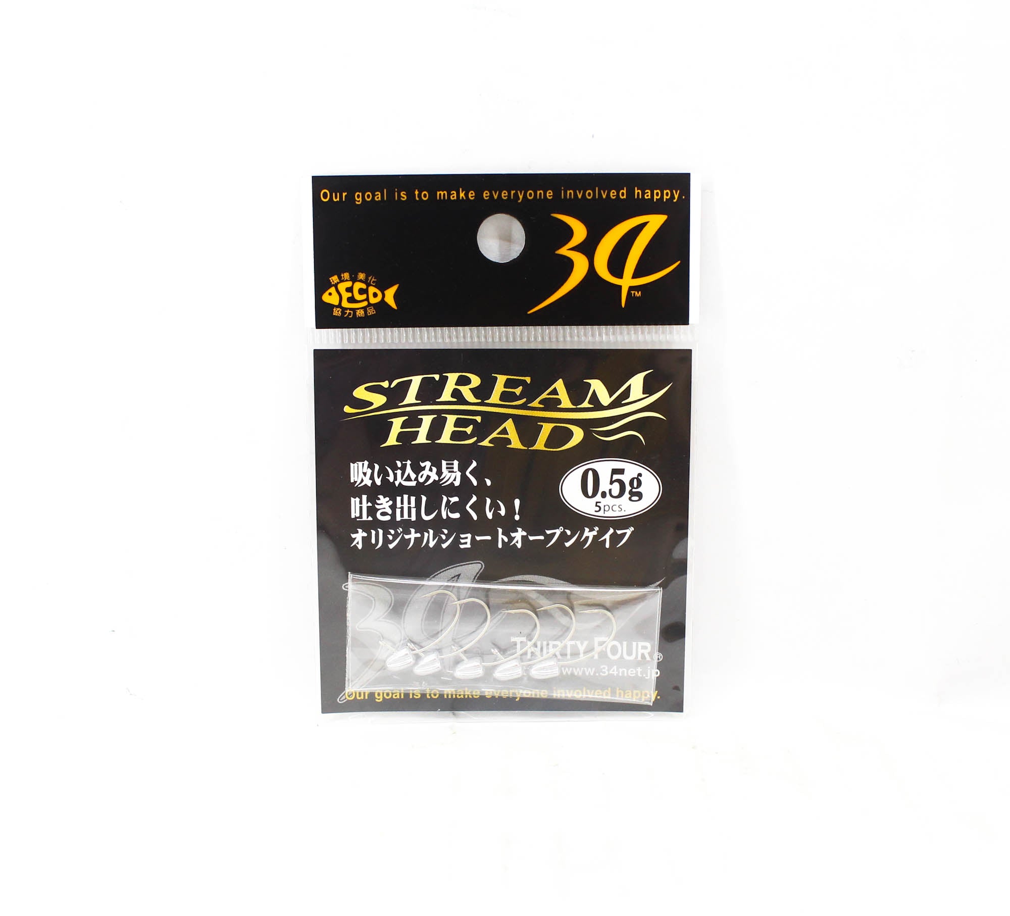 Thirty Four Jig Head Stream Head 0.5 grams 5 per pack (2098)