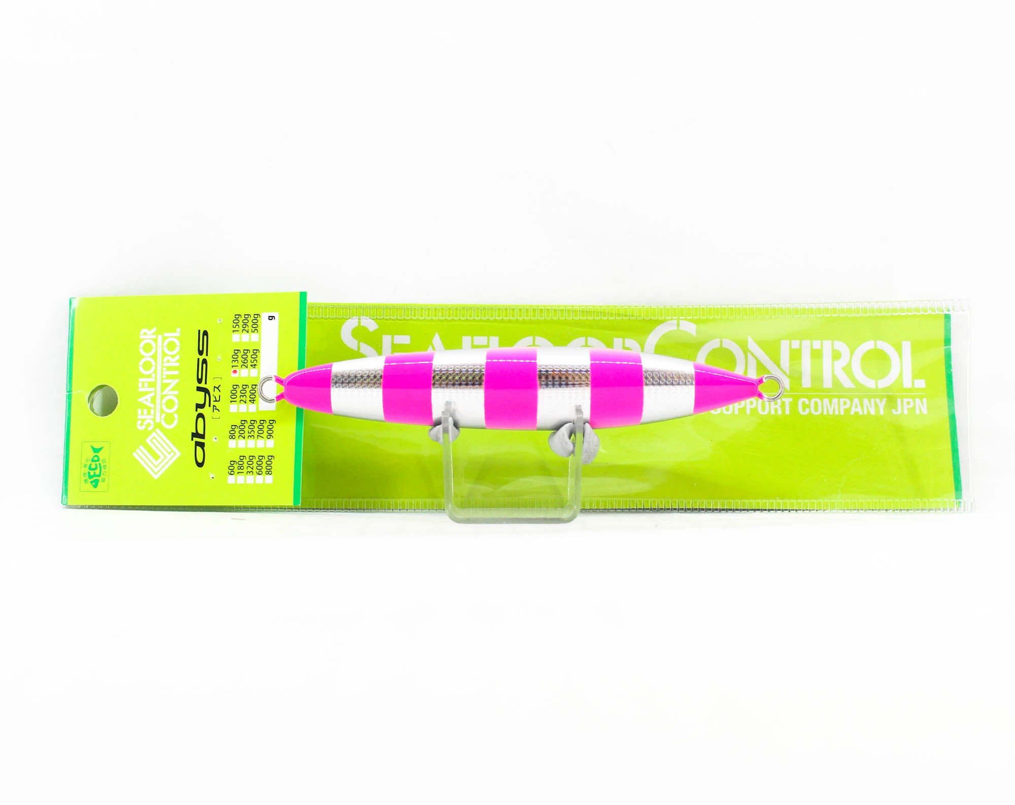 Seafloor Control Metal Jig Abyss 130 grams Zebra Pink GR (4350)