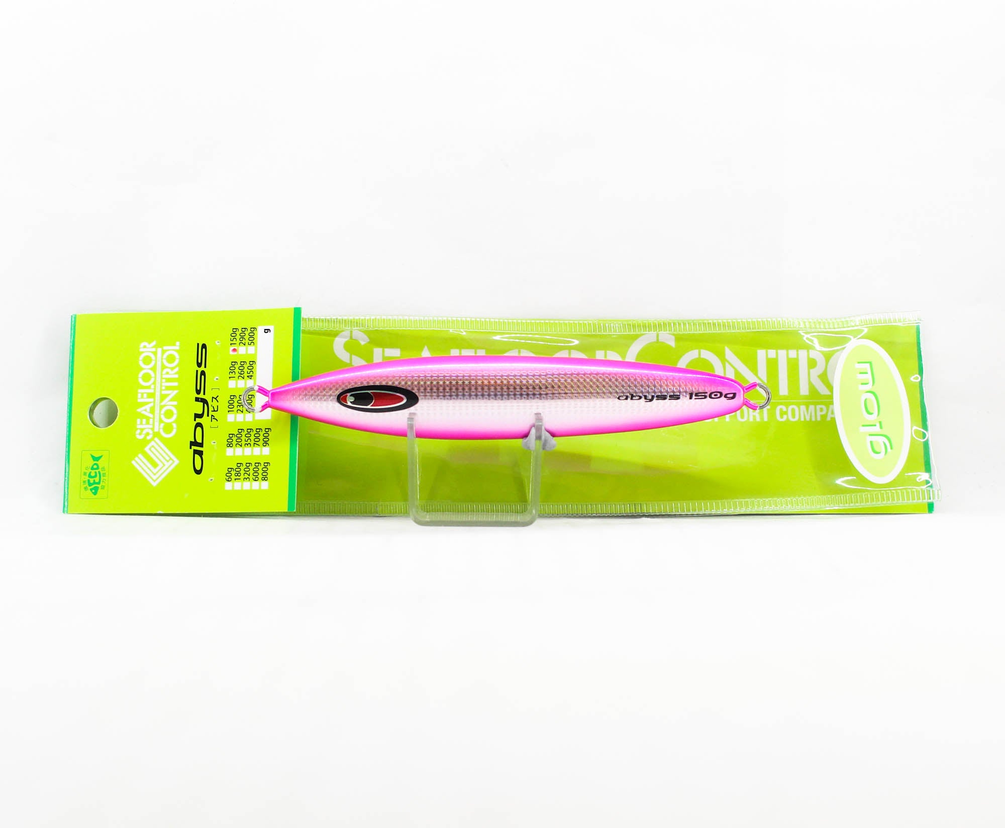 Seafloor Control Metal Jig Abyss 150 grams Silver Pink Zebra Glow GR (4473)