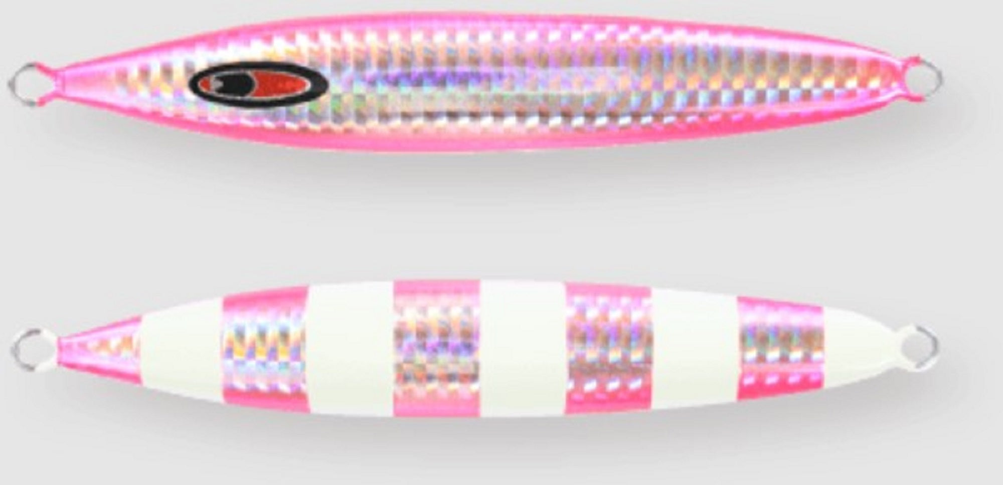 Seafloor Control Metal Jig Abyss 180 grams Silver Pink Zebra Glow GR (4596)