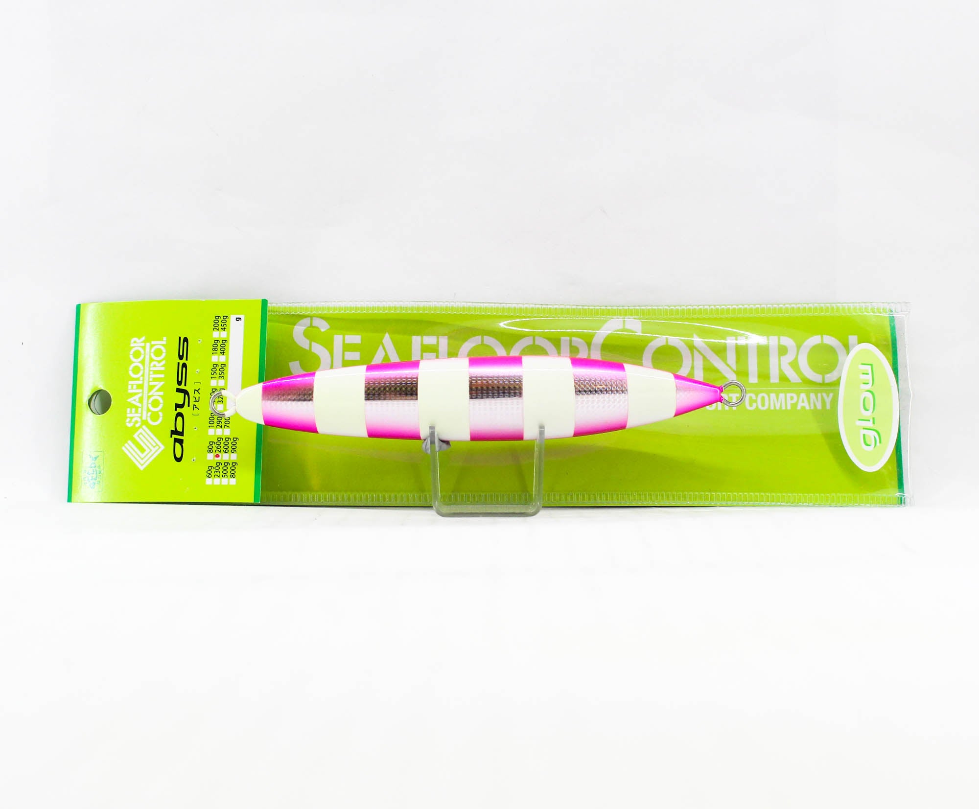 Seafloor Control Metal Jig Abyss 260 grams Zebra Pink GR (4954)