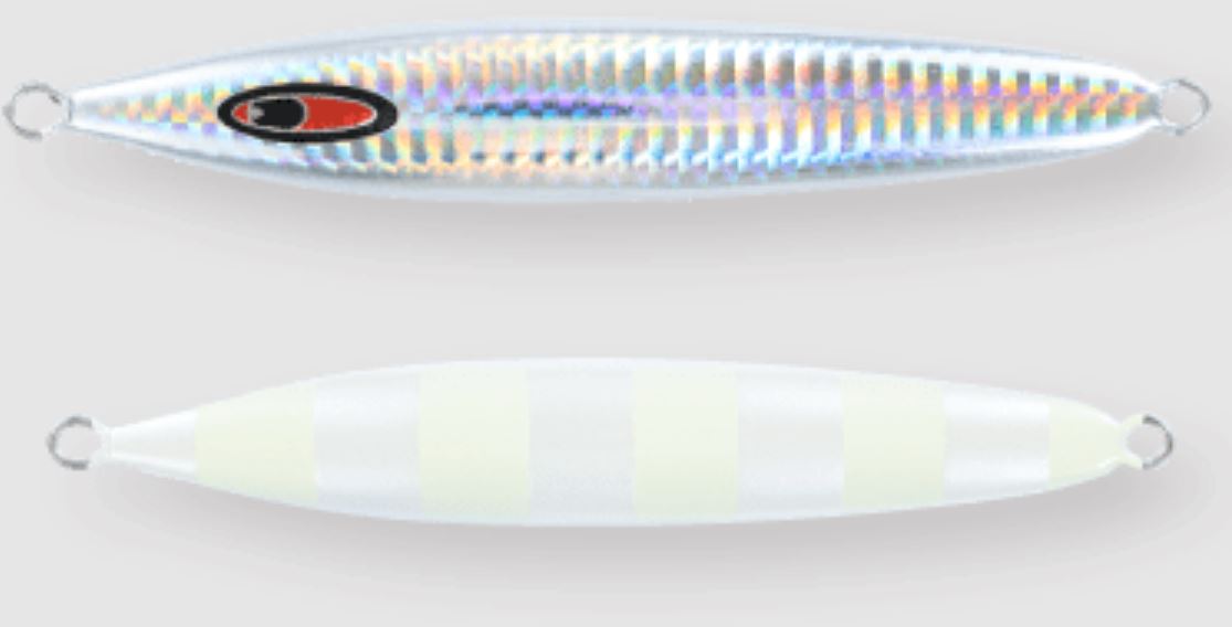 Seafloor Control Metal Jig Abyss 150 grams Pearl Zebra Glow GR (5197)