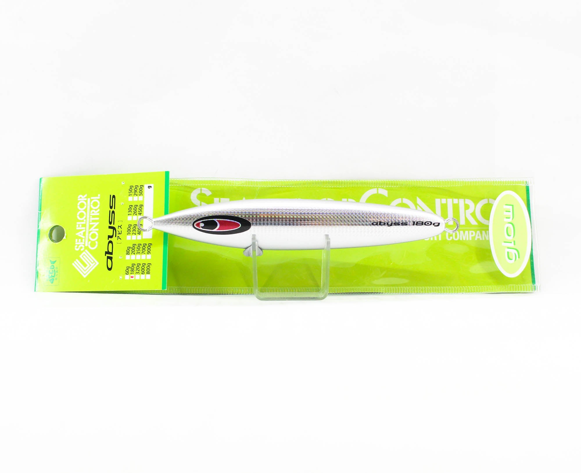 Seafloor Control Metal Jig Abyss 180 grams Pearl Zebra Glow GR (5357)