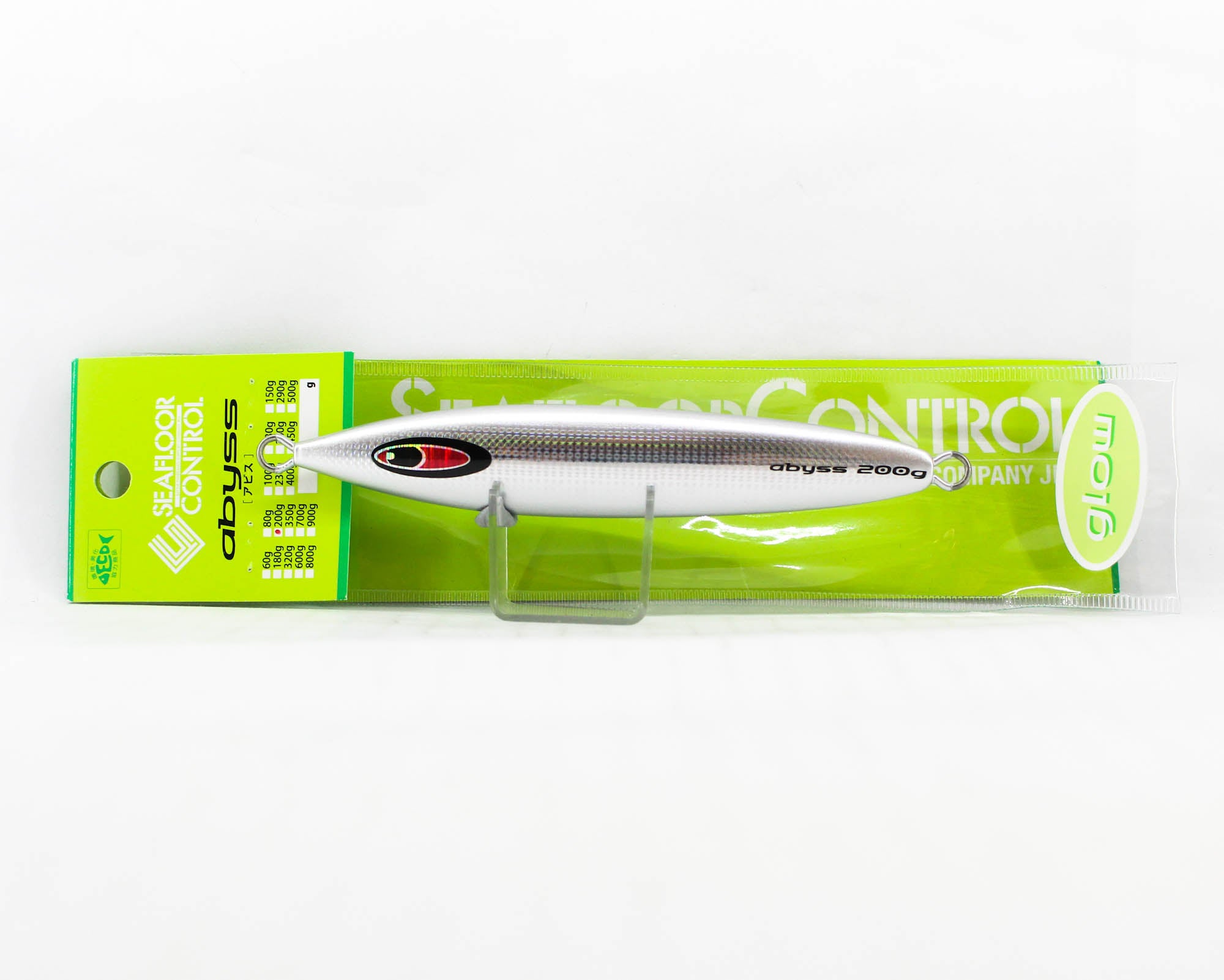 Seafloor Control Metal Jig Abyss 200 grams Pearl Zebra Glow GR (5470)