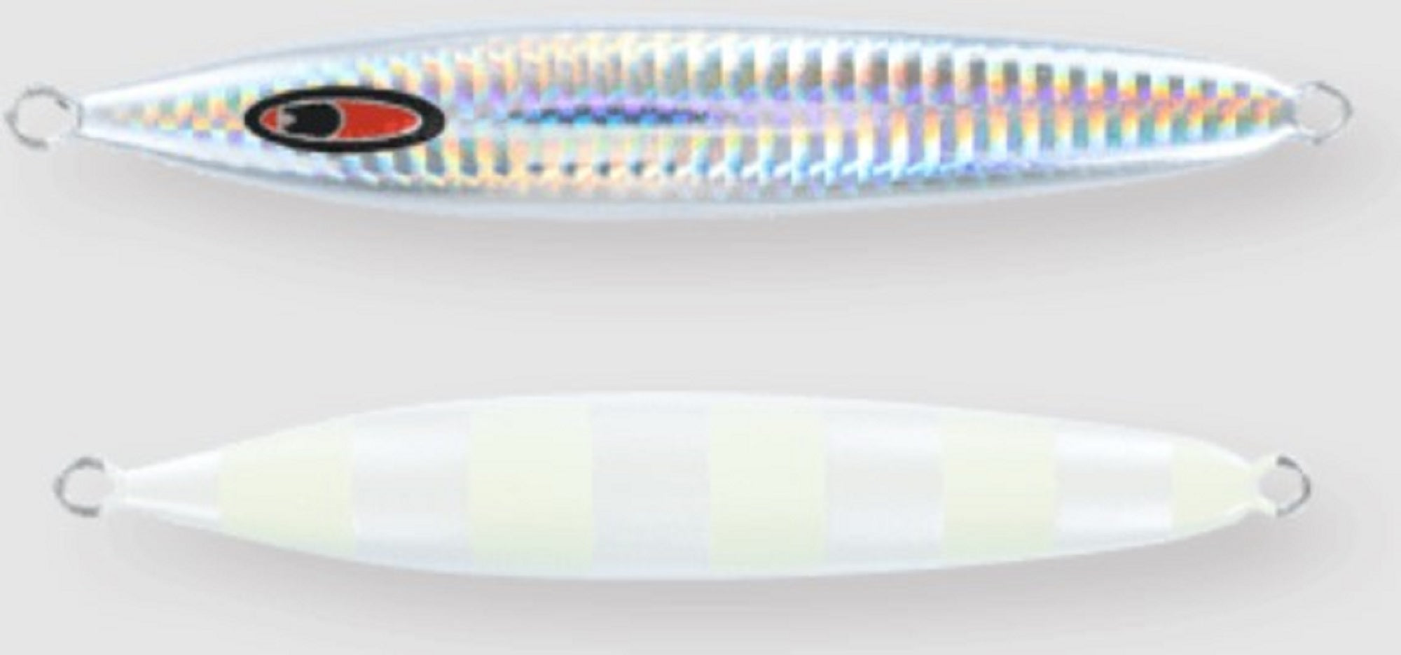 Seafloor Control Metal Jig Abyss 200 grams Pearl Zebra Glow GR (5470)