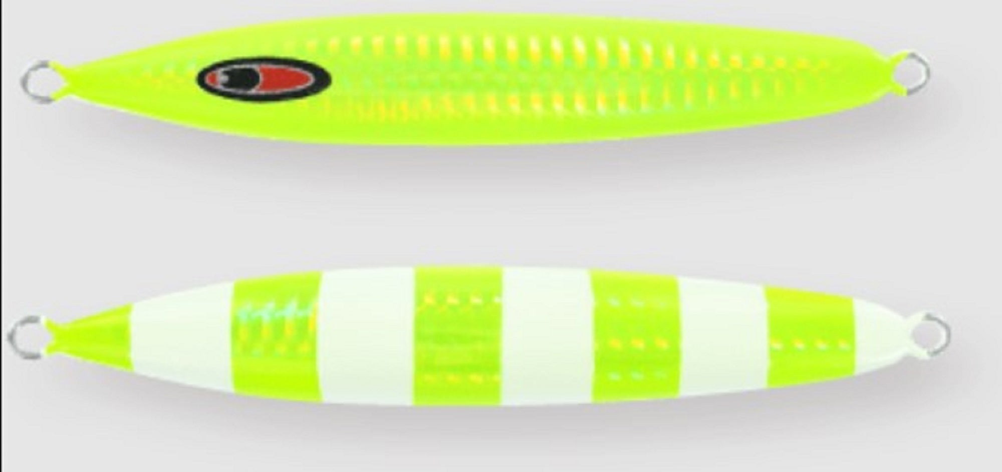 Seafloor Control Metal Jig Abyss 290 grams Chart Yellow Zebra Glow GR (9966)